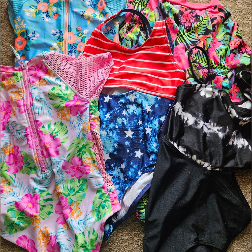 Swim Bundle.  Girls 10-12. Many different brands.
